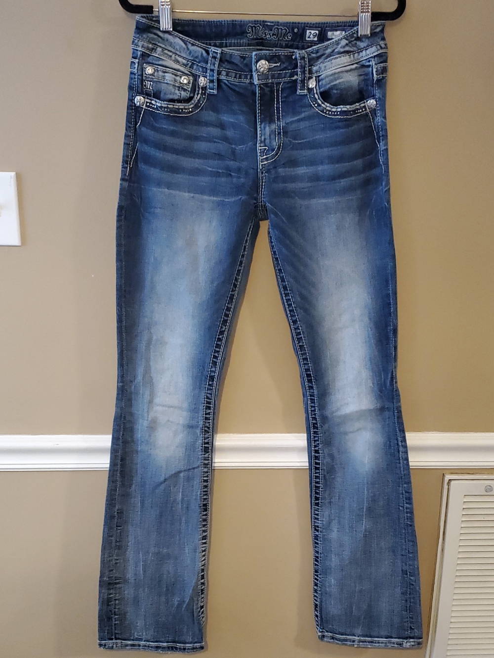 Miss Me Boot Cut Denim Jeans Med Wash Size 29 - Picture 3 of 12
